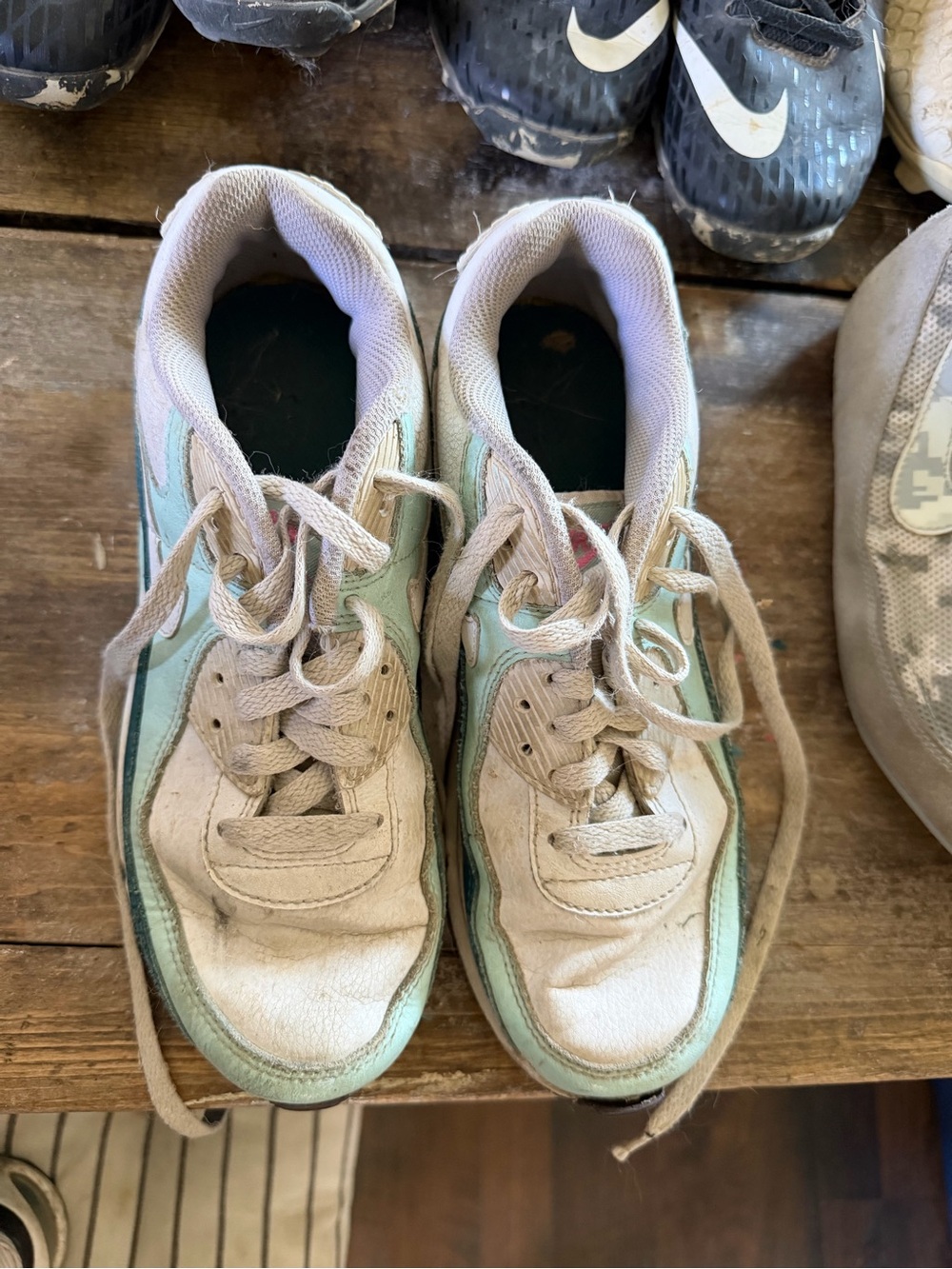 Mint and White Sneakers - Nike Casual Shoes